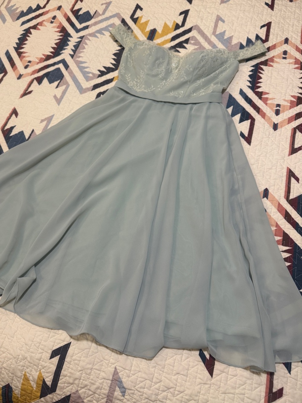 JJs House Sage Green Chiffon Evening Dress